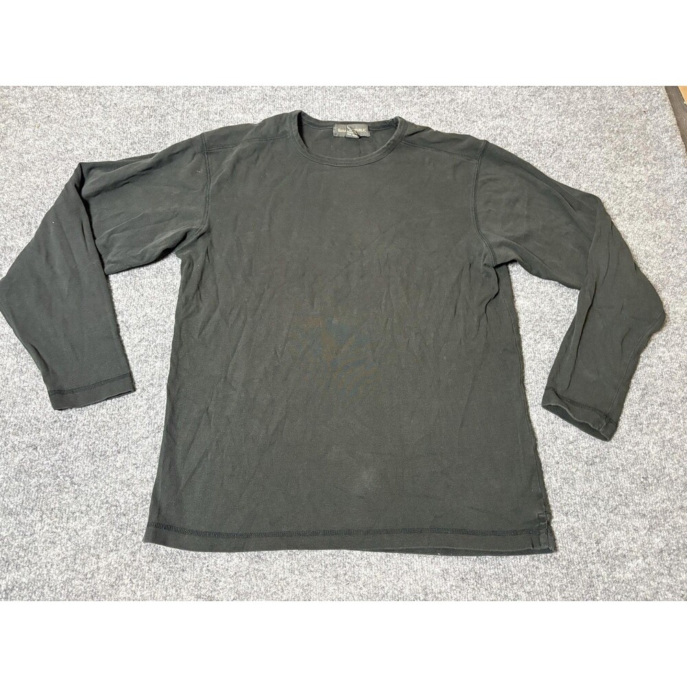 Banana Republic Shirt Mens M Black Long Sleeve Crew Neck Cotton Jersey Tee